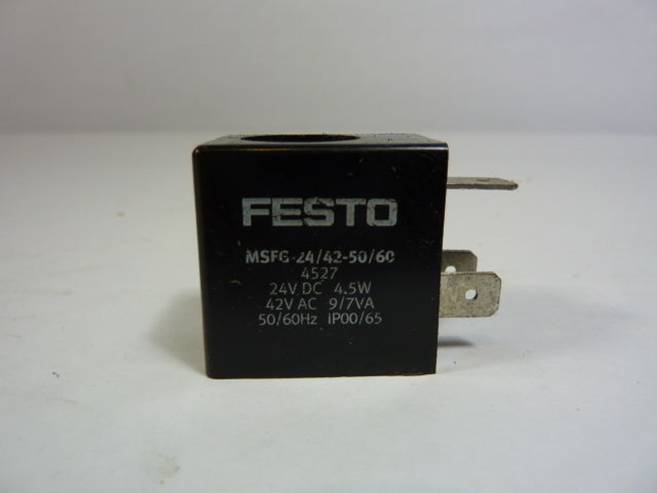 Festo MSFG-24/42-50/60 Solenoid Coil 24 VDC Standard Plug USED
