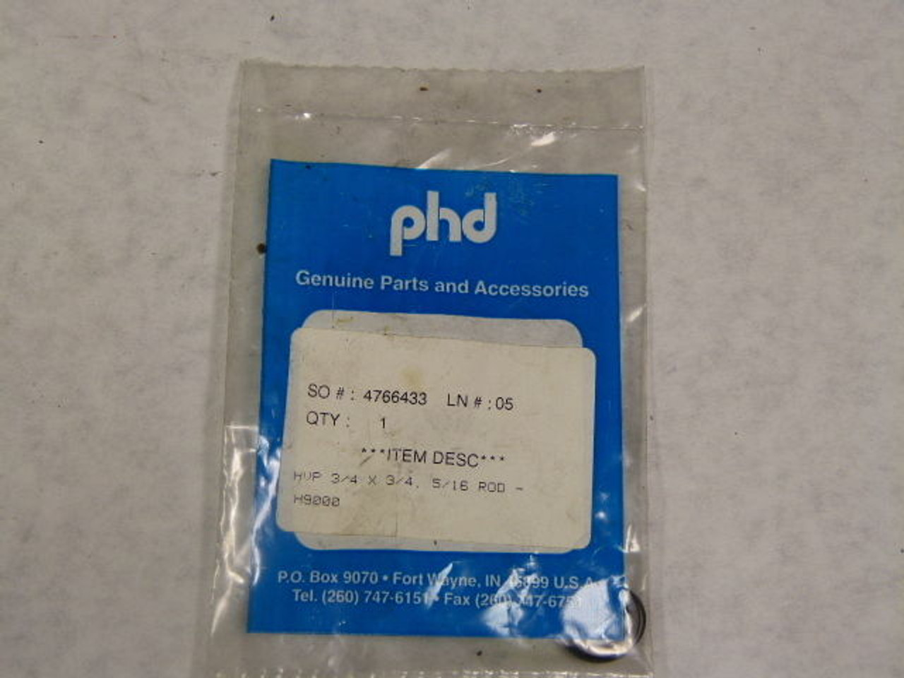 Phd 4766433 Pneumatic Repair Accessory HVP3/4x3/4-5/16ROD-H9000 ! NEW !