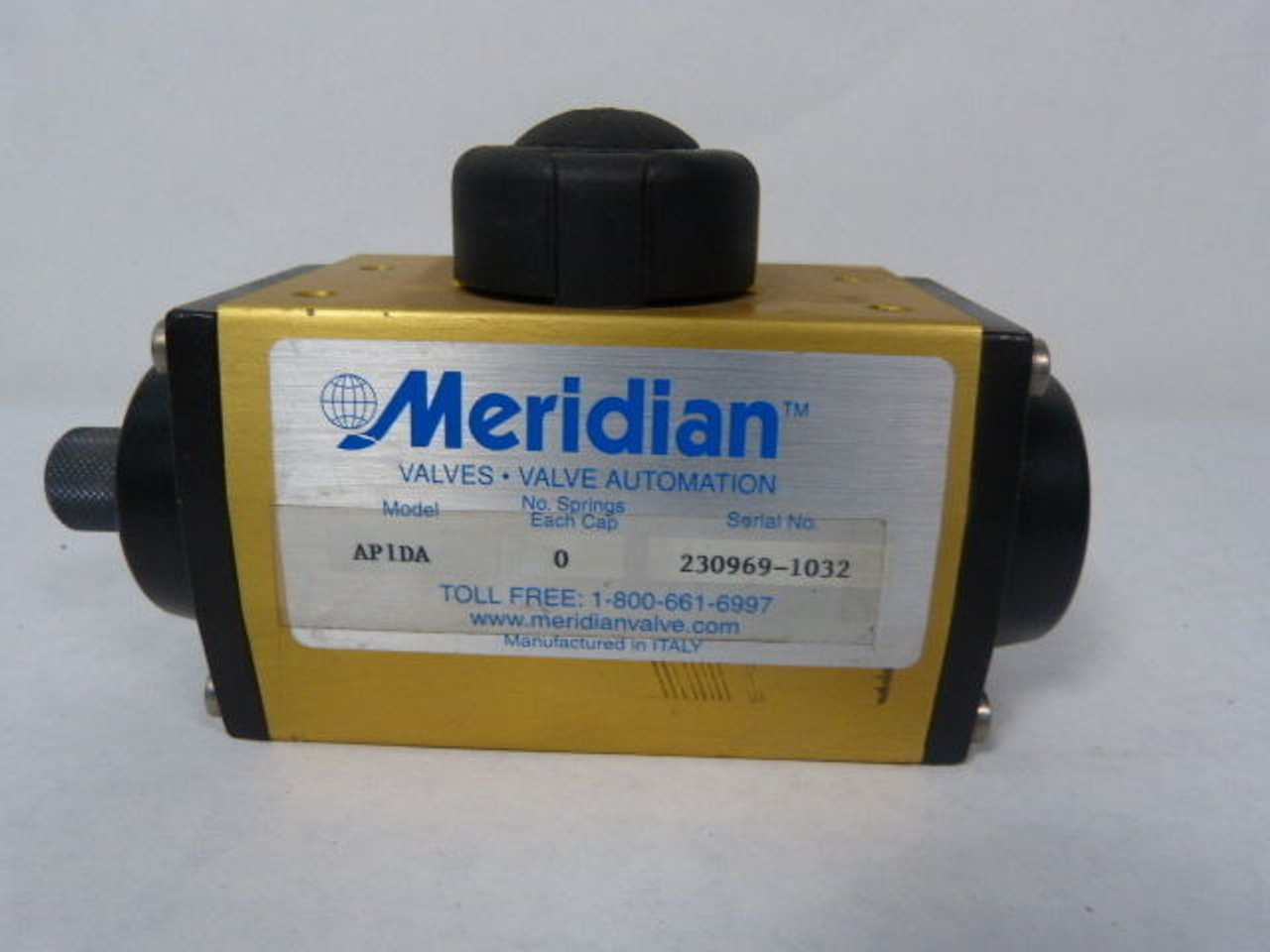 Meridian AP1DA Pneumatic Actuator 1000kPa 142PSI USED