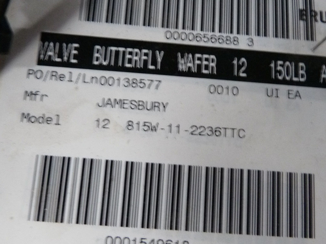 Jamesbury 815W-11-2236TTC Spring Return Actuator Butterfly Valve ! NEW !