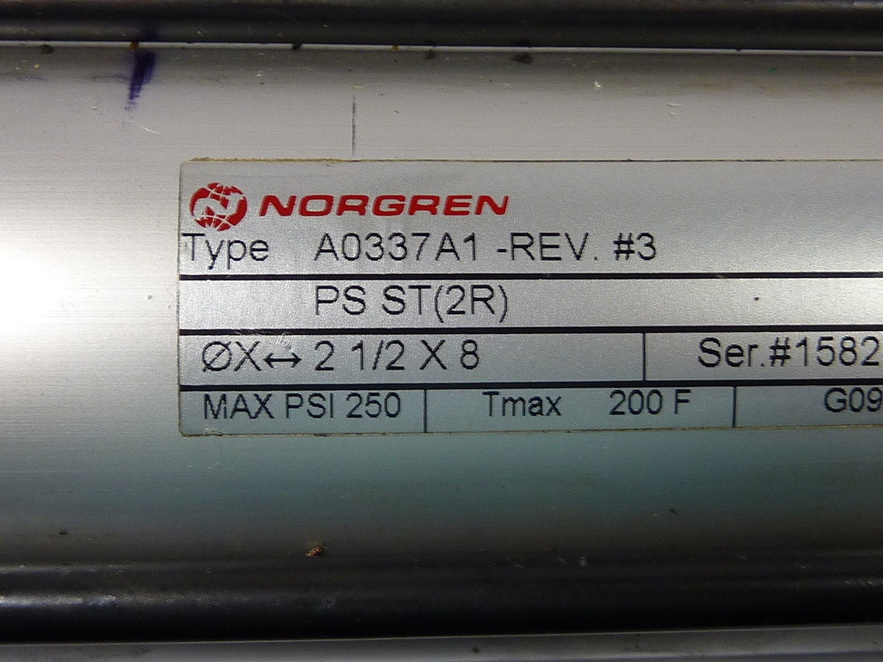 Norgren A0337A1 Pneumatic Cylinder USED