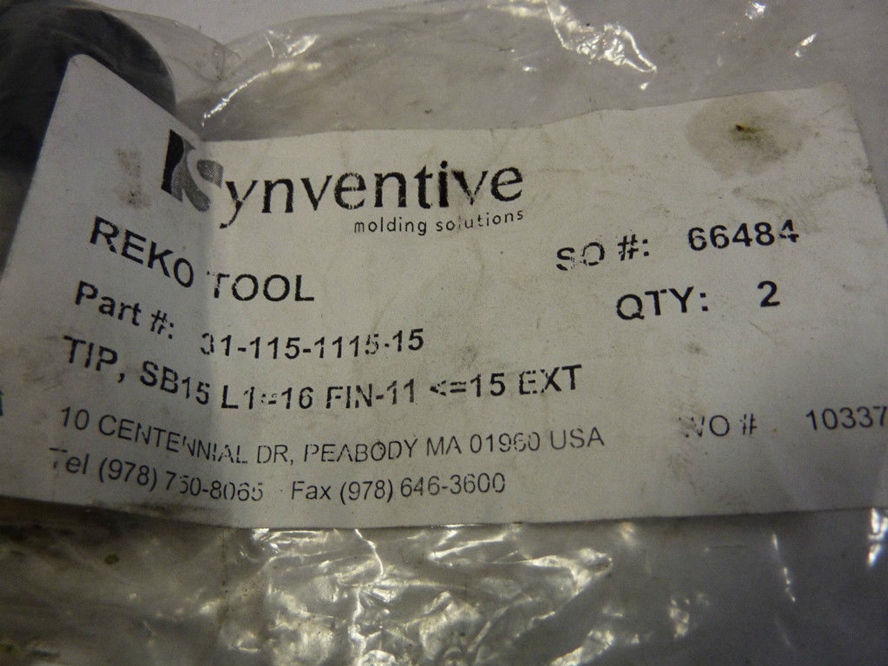 Synventive 31-115-1115-15 Pneumatic Insert Fitting ! NEW !