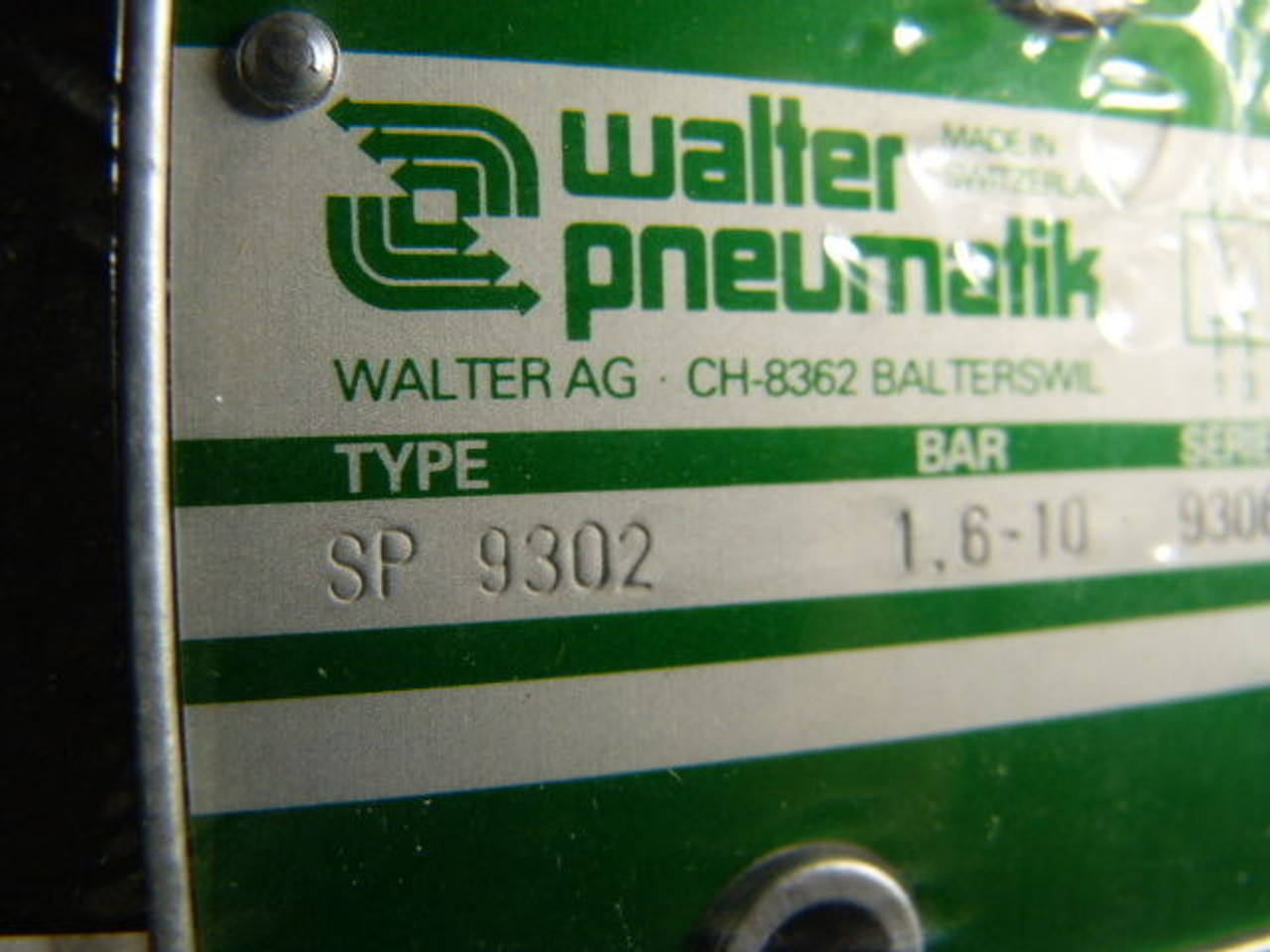 Walter Pneumatik SP9302 SP-9302 Pilot Operated Valve 1.6 - 10 Bar ! NEW !