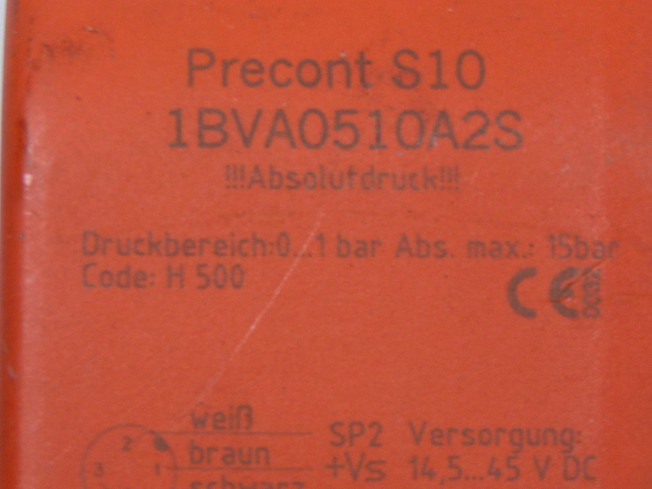 ACS-Control 1BVA0510A2S Precont 10 Ceramic Pressure Sensor 10V 4-Digit USED