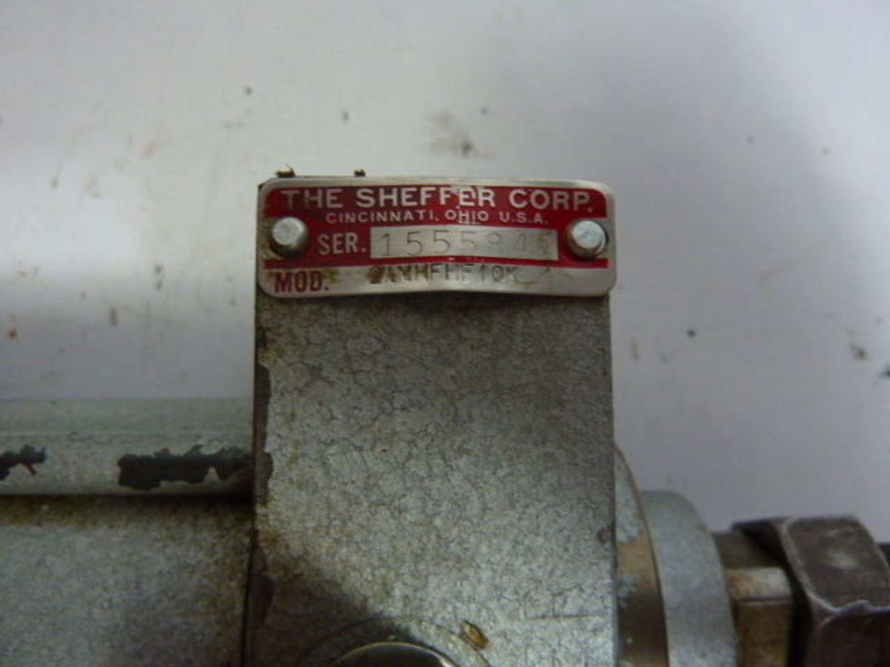 The Sheffer Corp. 1555850 Pneumatic Air Cylinder 2 1/2 MFFFF10K USED