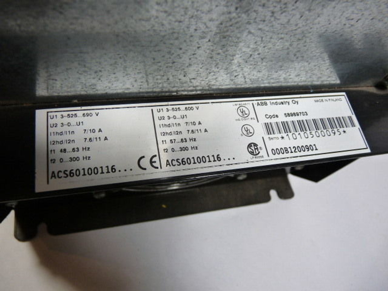 ABB ACS601-0100-116-000B1200901 AC Drive 525-690V USED