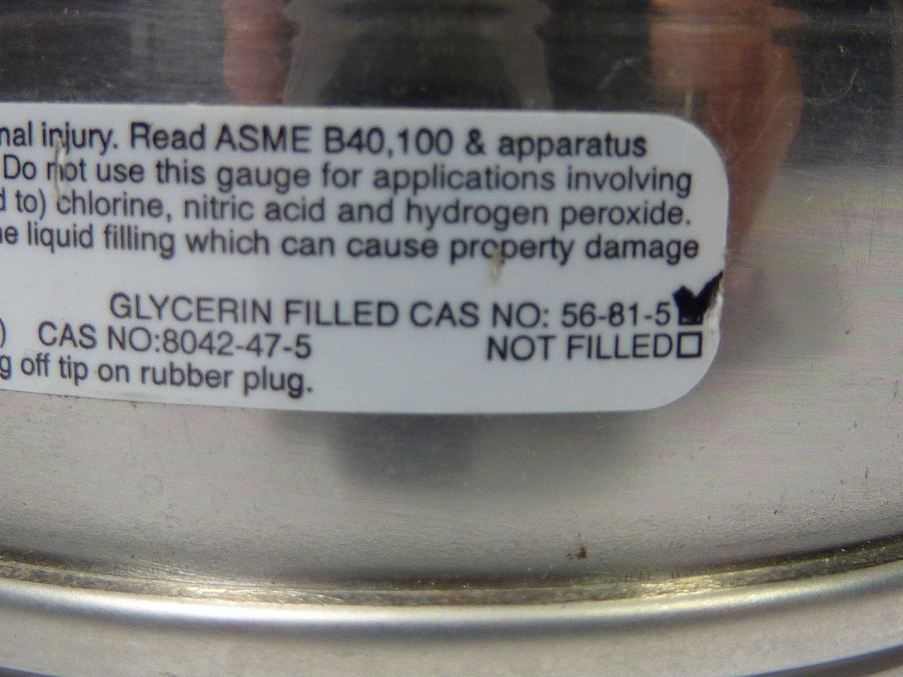 USG 56-81-5 Pressure Gauge Glycerin-Filled 0-60 psi USED