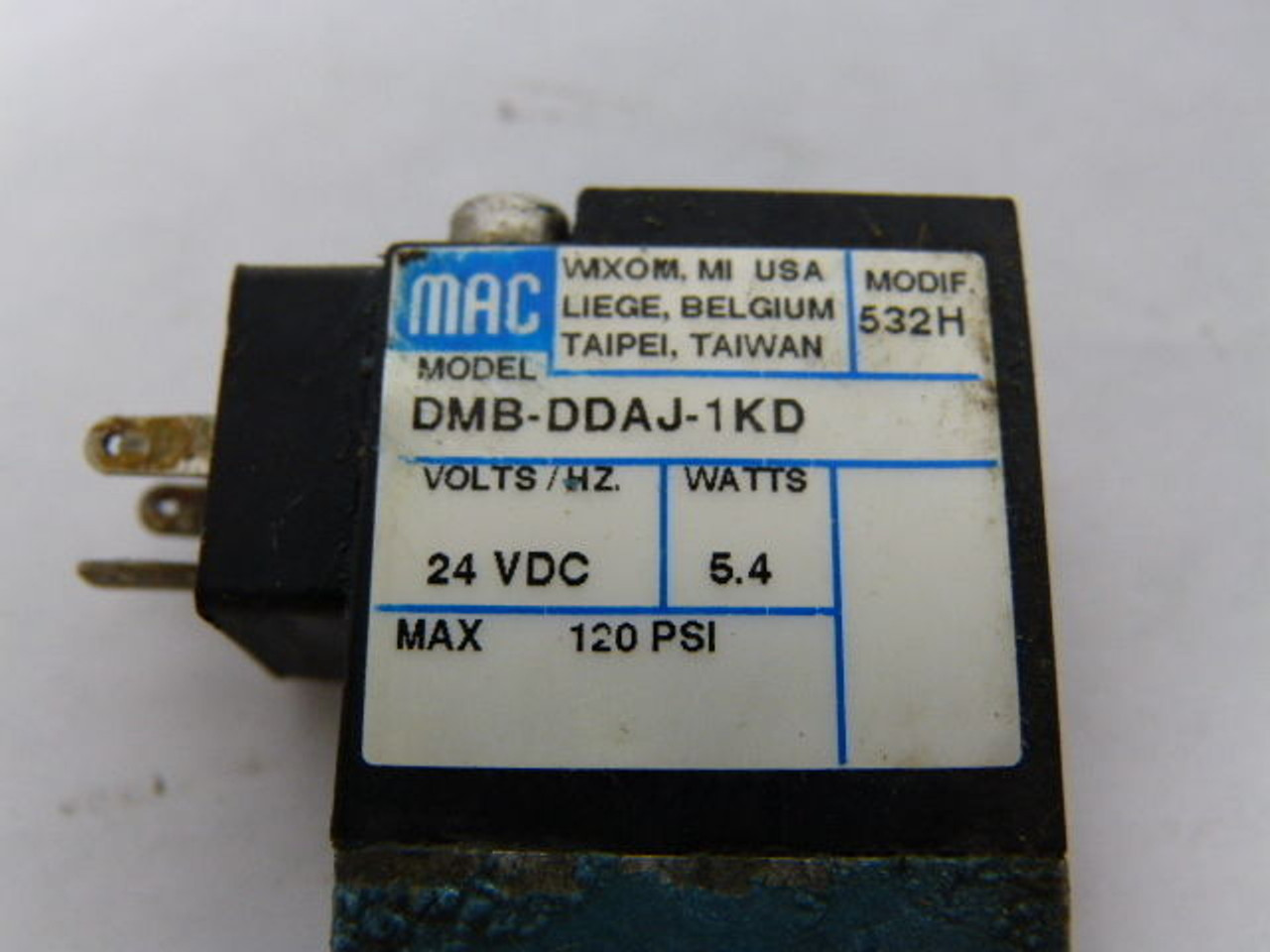 Mac DMB-DDAJ-1KD Solenoid Valve USED