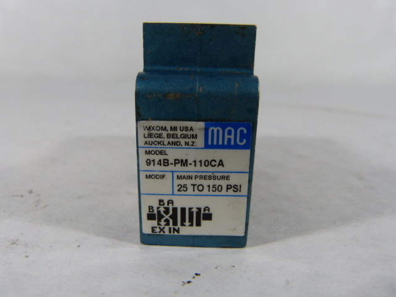 MAC 914B-PM-110CA Pneumatic Valve USED