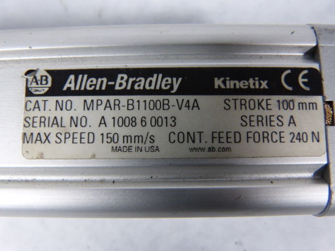 Allen-Bradley MPAR-B1100B-V4A Cylinder USED
