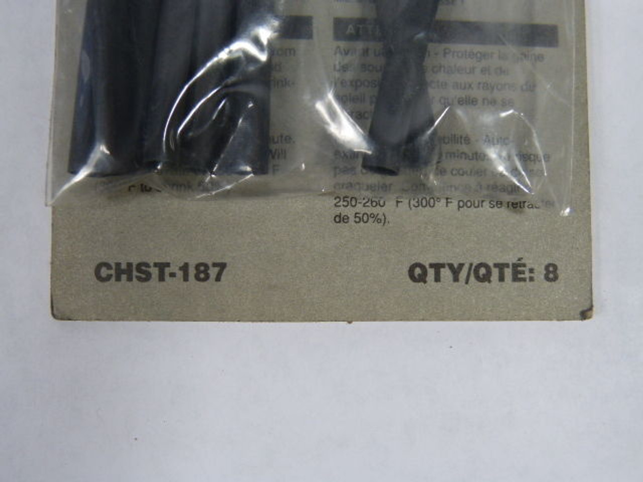 GB CHST-187 Heat Shrink Tubing 3/16" to 3/32" Bag of 8 ! NEW !