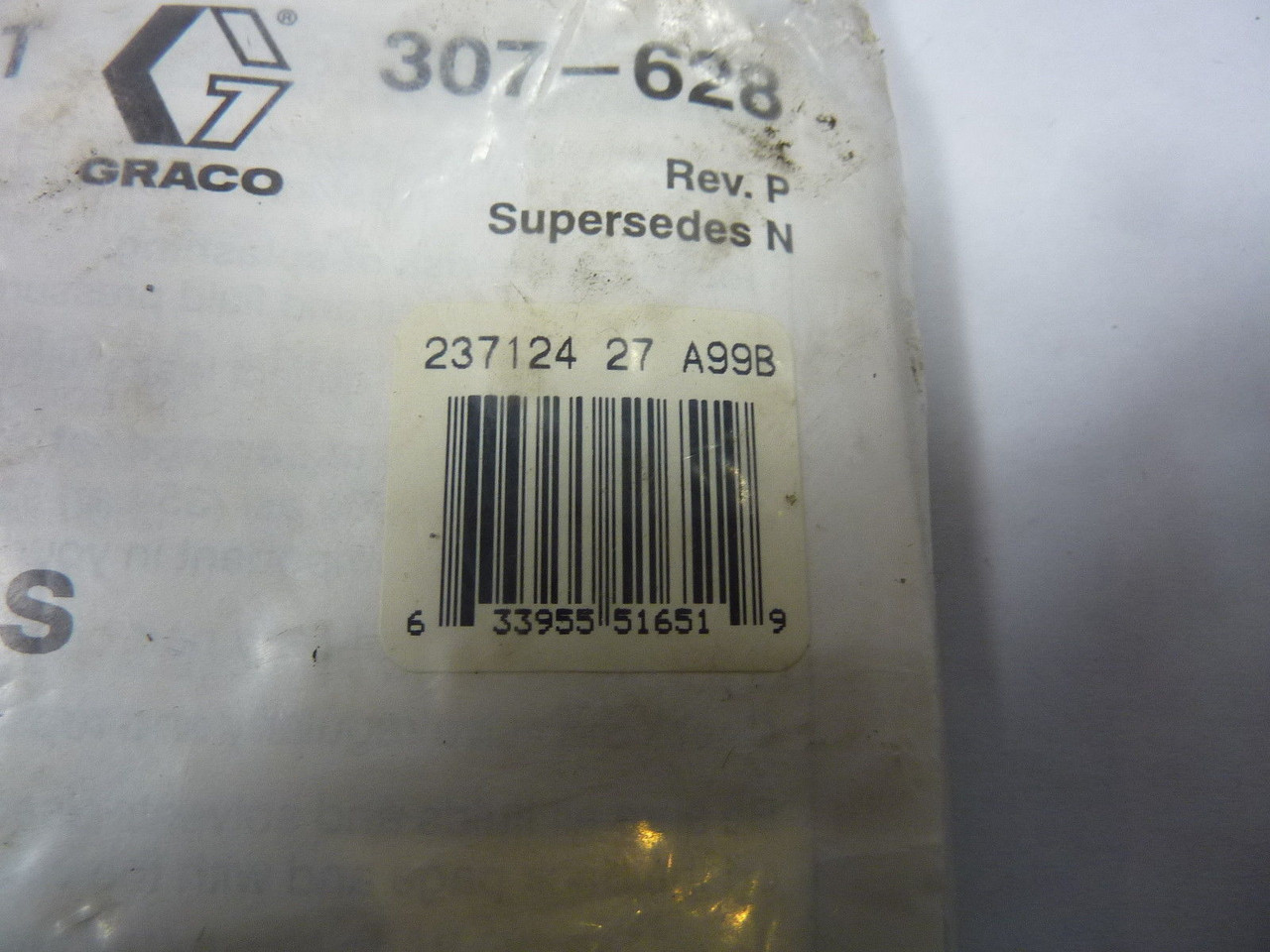 Graco 237124 237-124 307-628 Closed Cavity Ball Valve ! NEW !