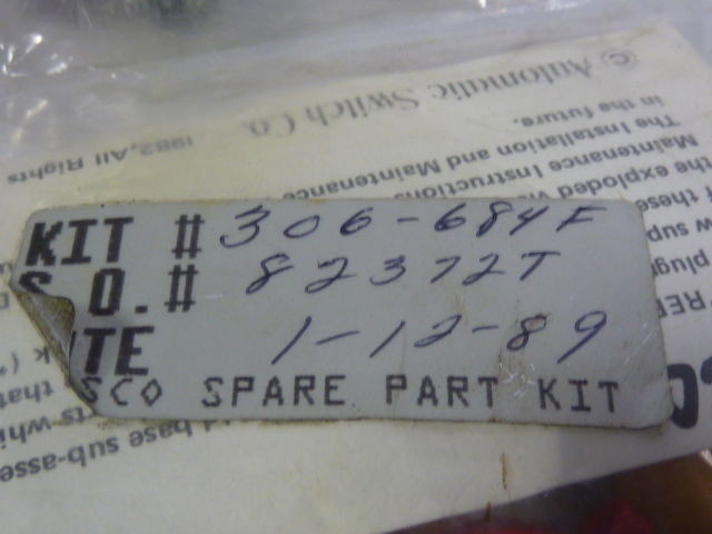 Asco 306-684F Rebuild Kit 8300 AC ! NEW !