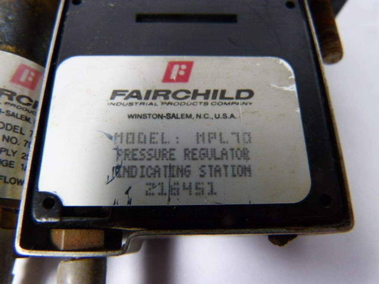 Fairchild MPL70 Pressure Regulator Indication Station USED