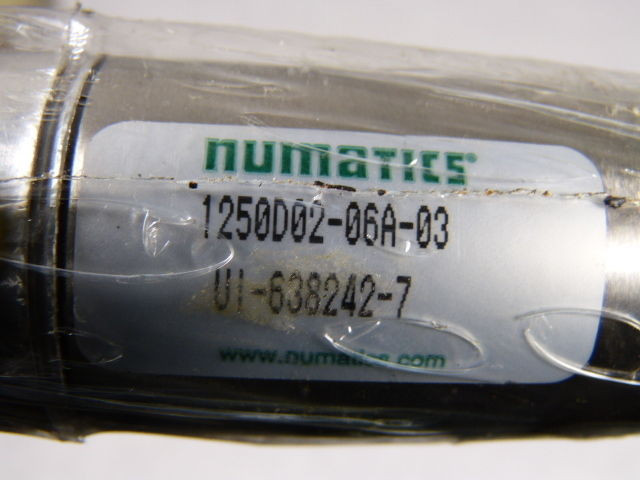 Numatics 1250D02-06A-03 Magnetic Double Acting Cylinder 1-1/4" Bore 6" Str NEW