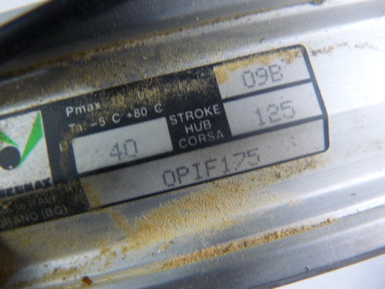 Pneumax OPIF175 Pneumatic Cylinder 125PSI USED