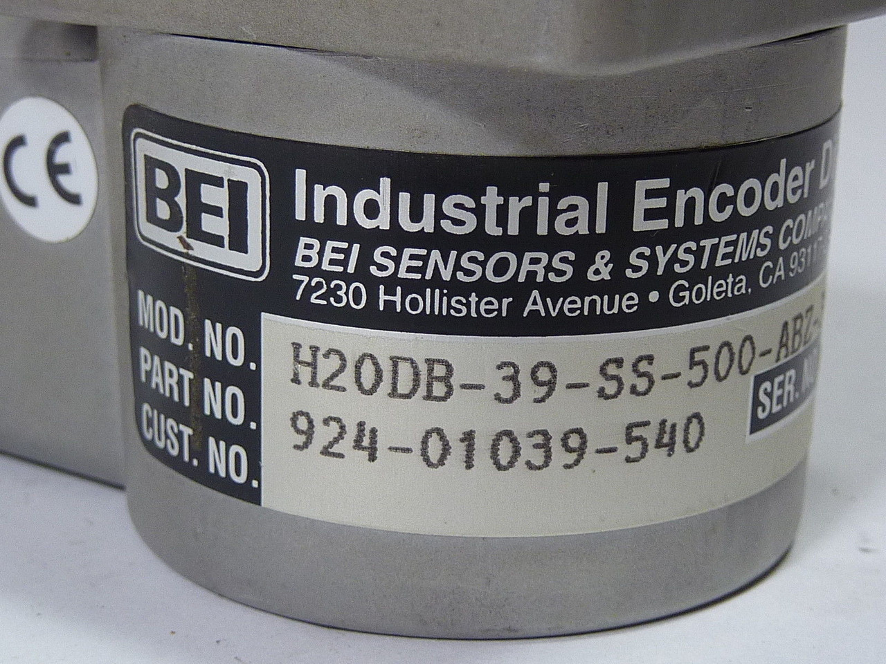 BEI Industrial 924-01039-540 Encoder VDC IN 24 USED