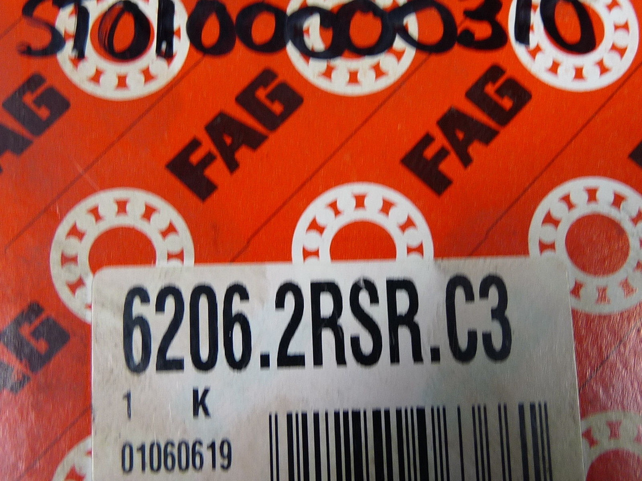 Fag 6206.2RSR.C3 Ball Bearing 1.25" ID x 2.25" OD ! NEW !