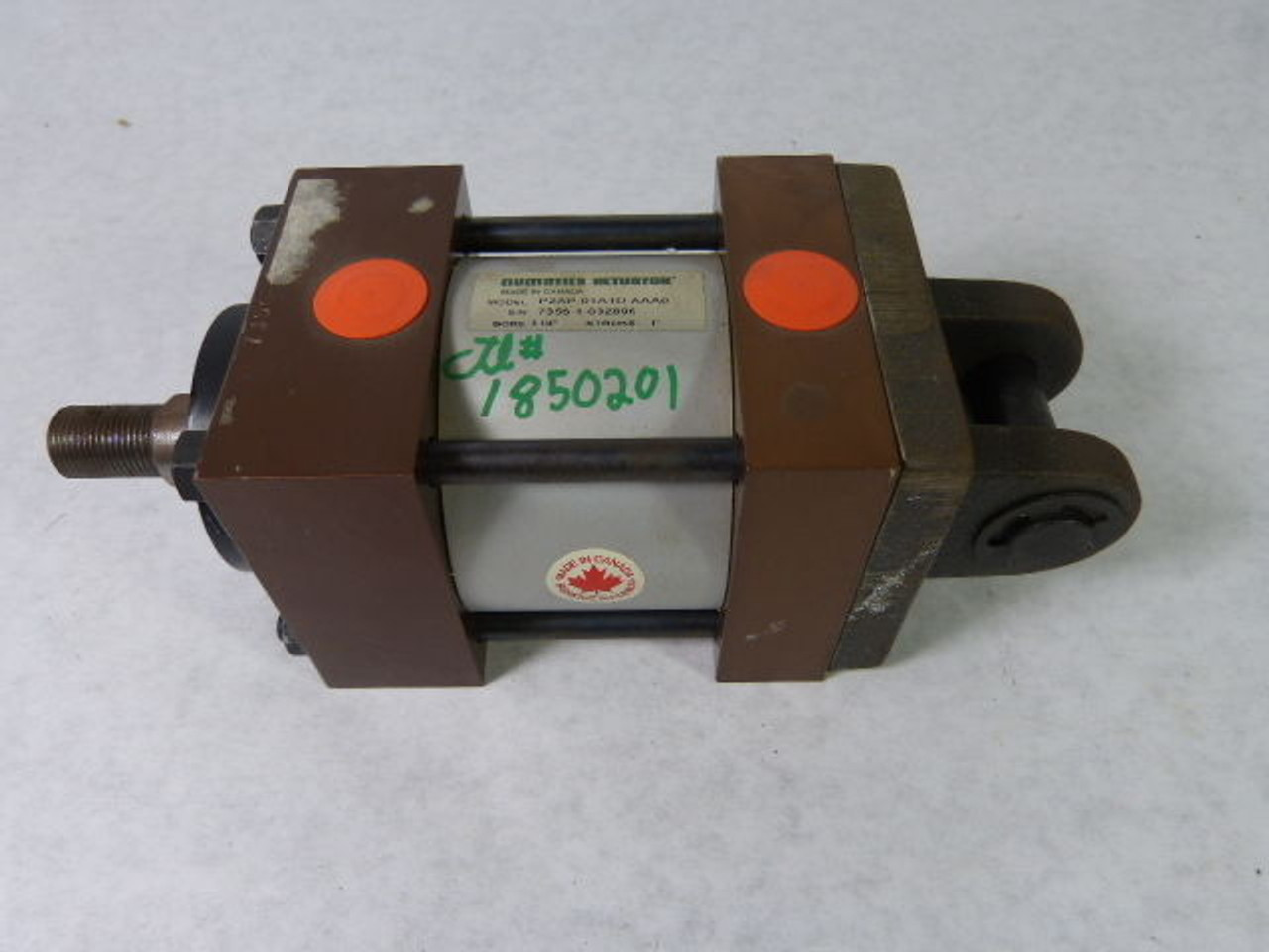 Numatics P2AP-01A1D-AAA0 Actuator Bore 3-1/4" Stroke 1" USED