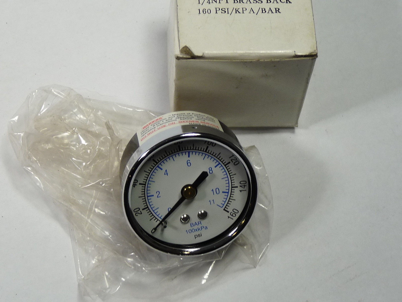 Generic Pressure Gauge 2" Dial 1/4" NPT 160 PSI ! NEW !