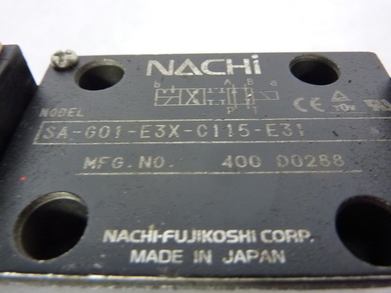 Nachi SA-G01-E3X-C115-E31 Solenoid Valve USED