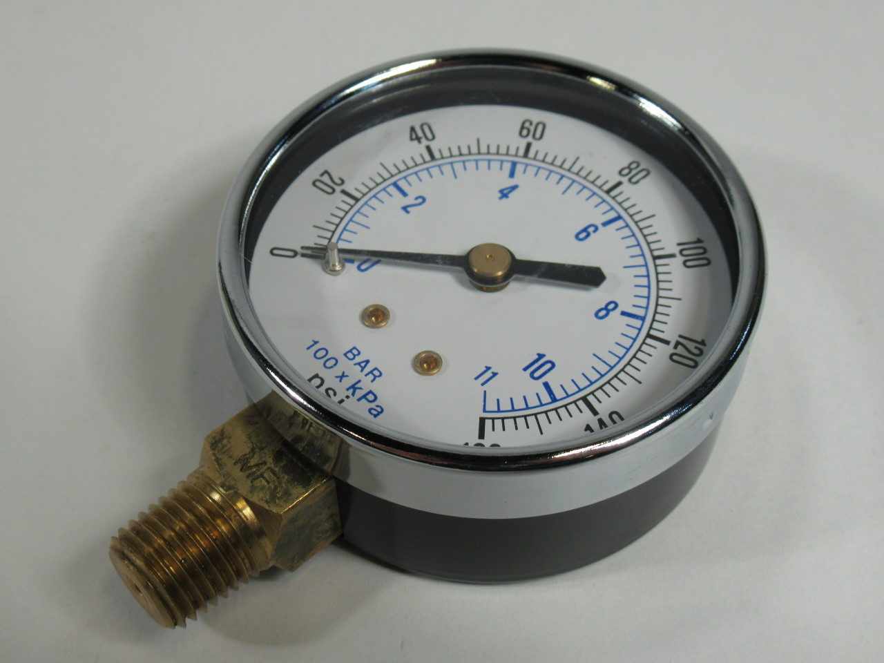 PIC 101D-254F 2-1/2" Dry Gauge 1/4 NPT Brass Lower 0-160 psi 0-11 bar ! NEW !