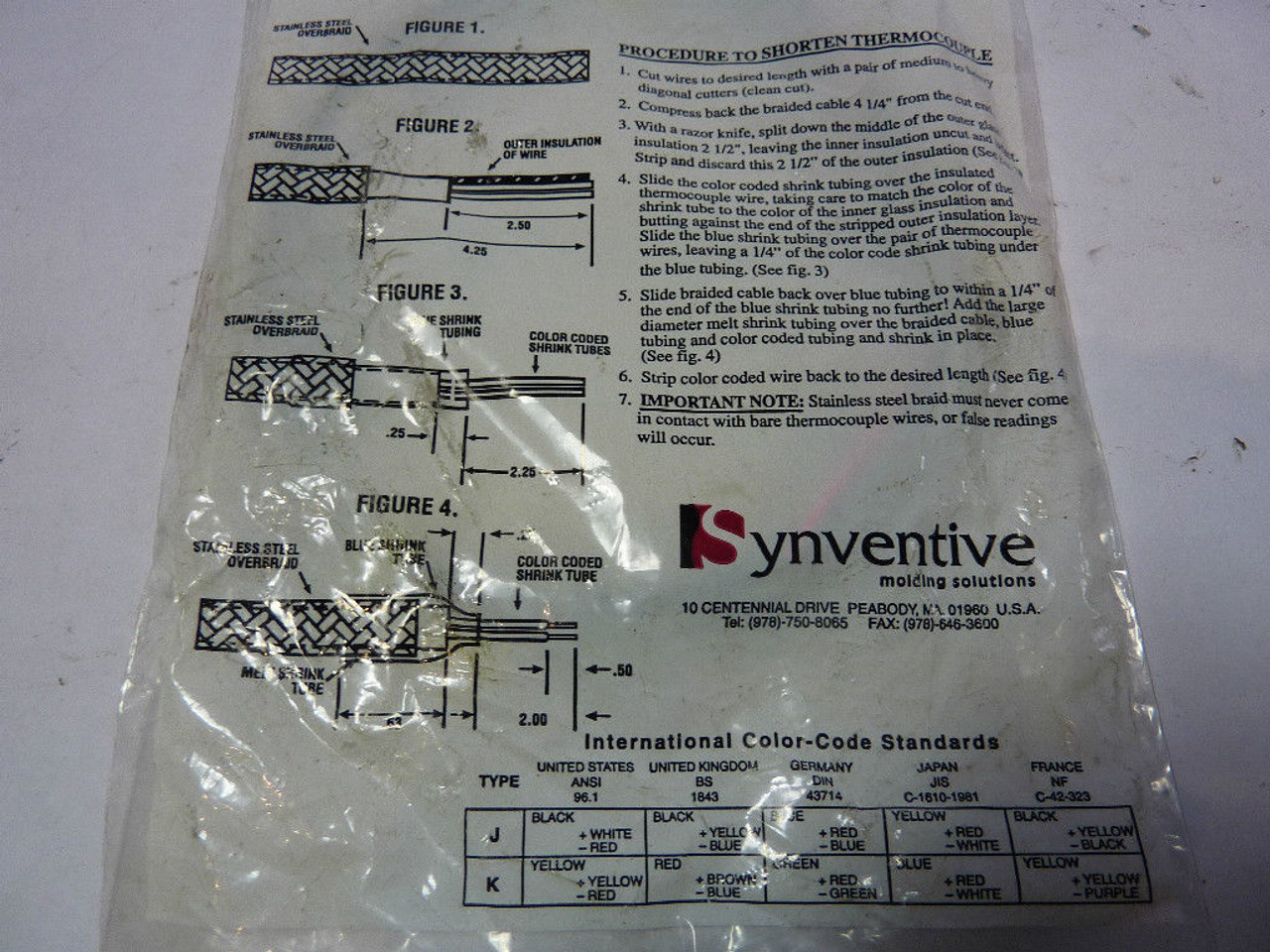 Synventive 83-77-03 Thermocouple Hot Runner ! NEW !