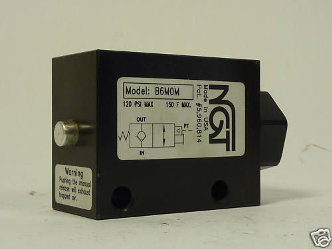 NGT Pilot Check Valve 120psi 150F B6M0M USED