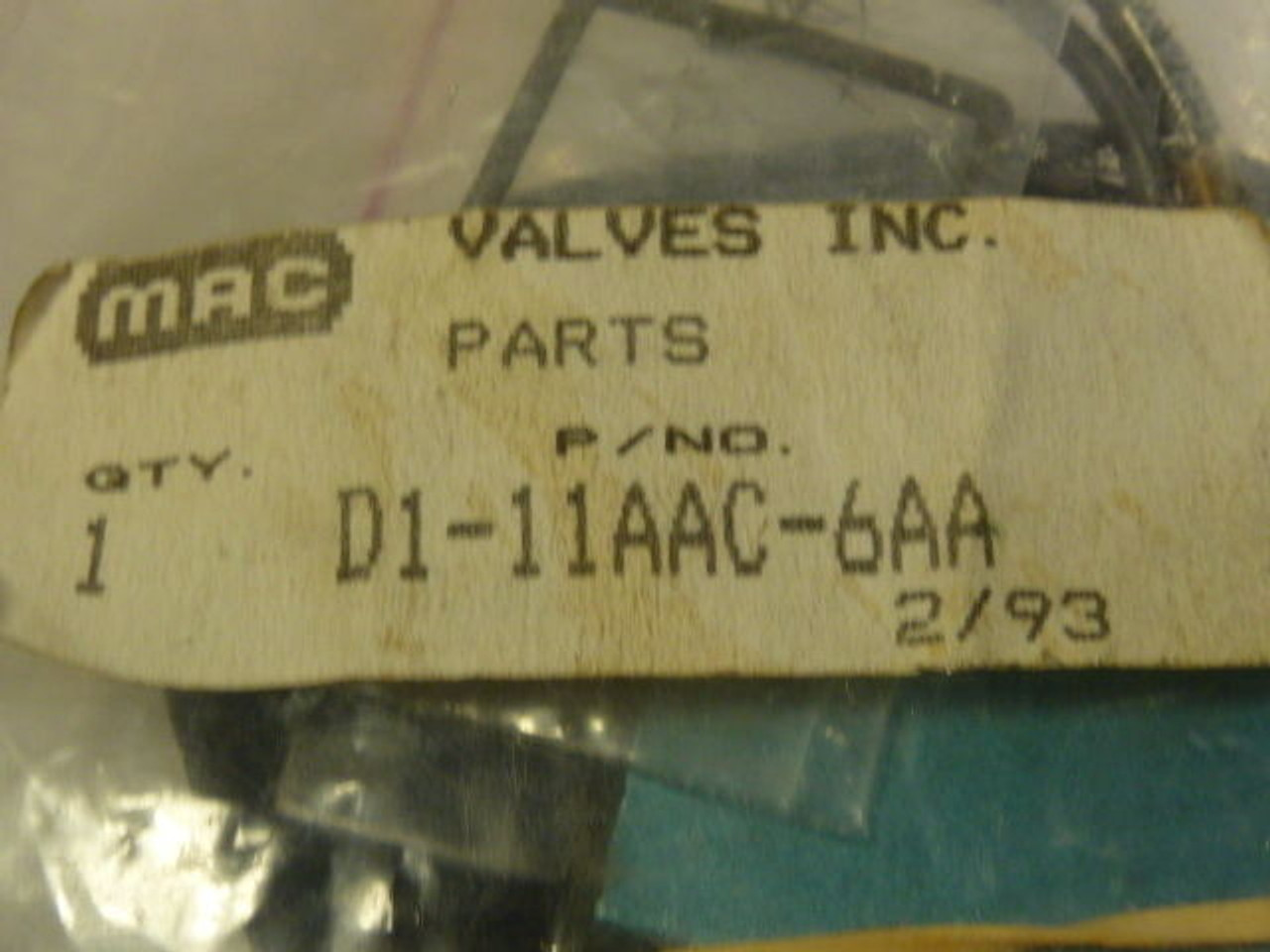 Mac D1-11AAC-6AA Valve 110/120V 50/60Hz ! NEW !