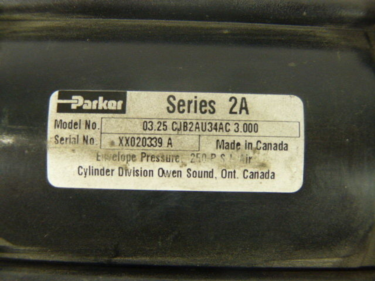 Parker 03.25 CJB2AU34AC Pneumatic Cylinder 3.25" Bore USED