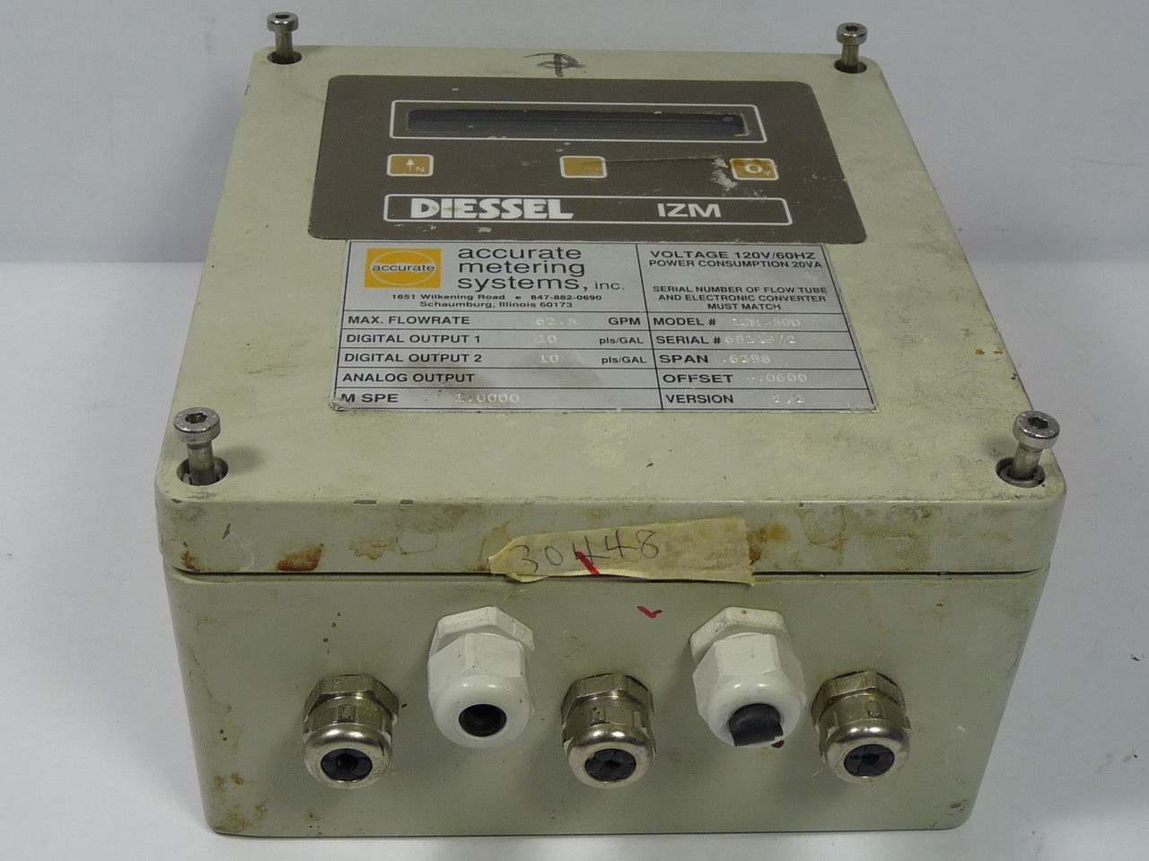 Diessel IZM-50D 2" Magnetic Flow Meter USED