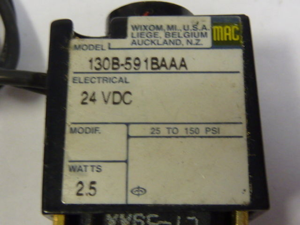 Mac 130B-591BAAA Solenoid Valve USED