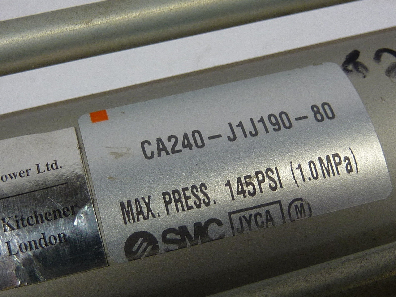 SMC CA240-J1J190-80 Pneumatic Actuator 145psi USED