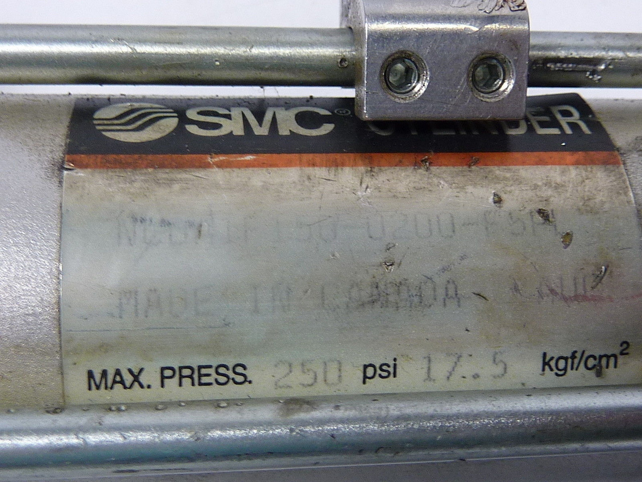 SMC NCDA1F-150-0200-F5PL Pneumatic Cylinder 250psi USED