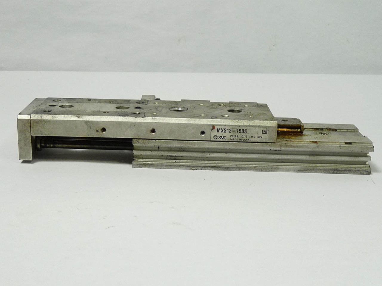 SMC MXS12-75BS Pneumatic Shock Absorber Slide Table USED