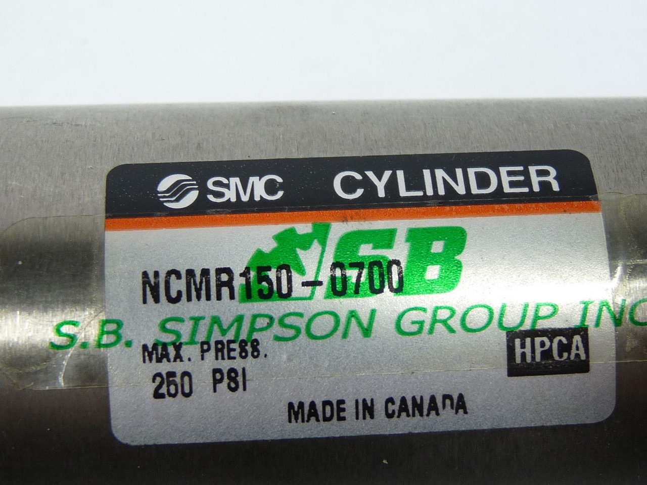 SMC NCMR150-0700 Pneumatic Cylinder 1-1/2" Bore USED