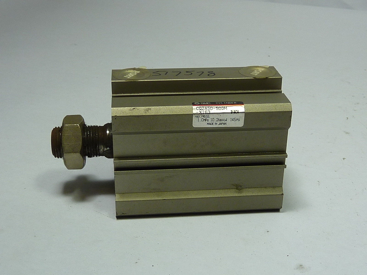 SMC CQ2A50-50DM-X163 Cyl Air Male Thread Actuator 145PSI 1.0MPa USED