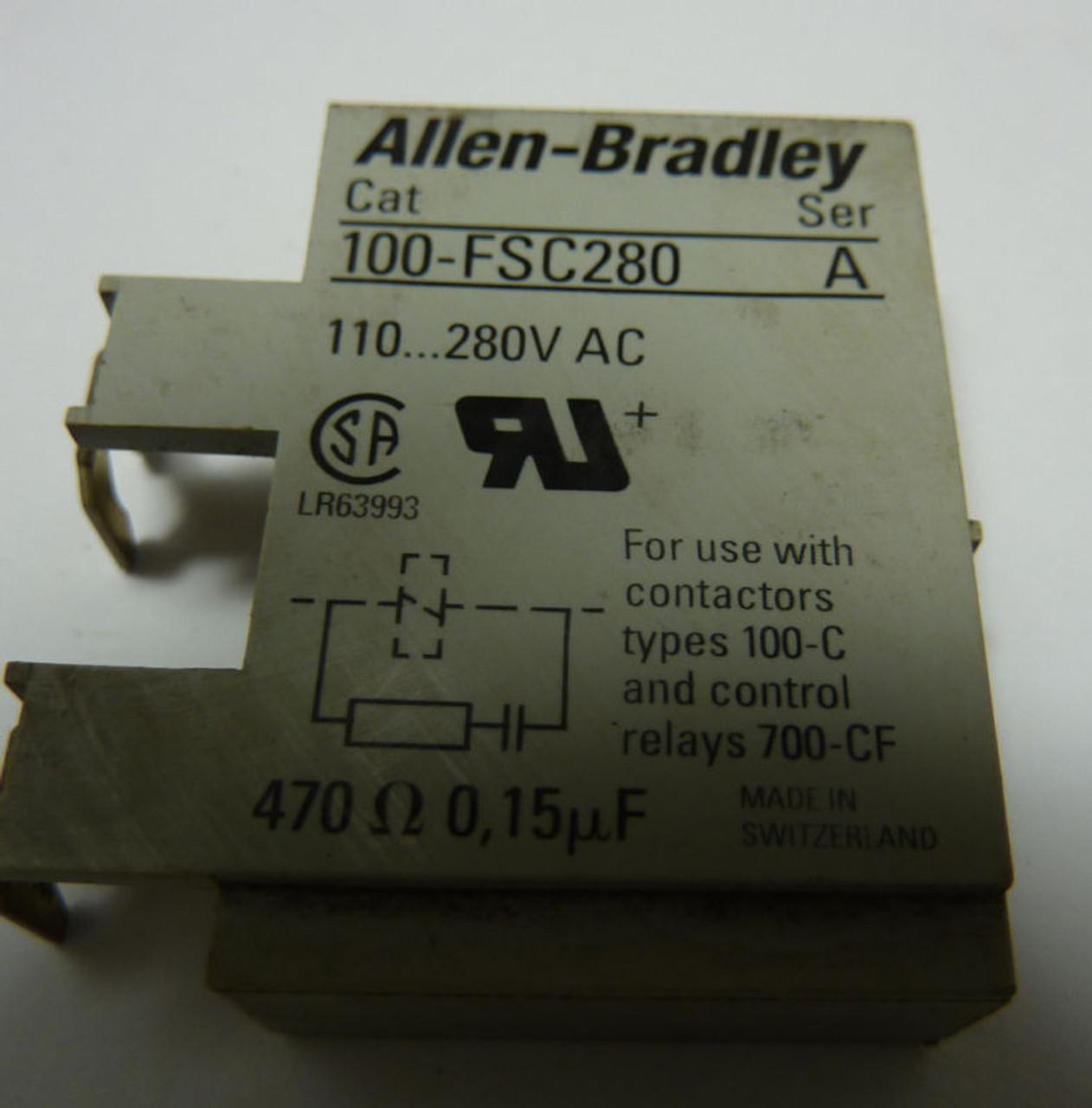 Allen-Bradley 100-FSC280 Surge Suppressor 280VAC USED