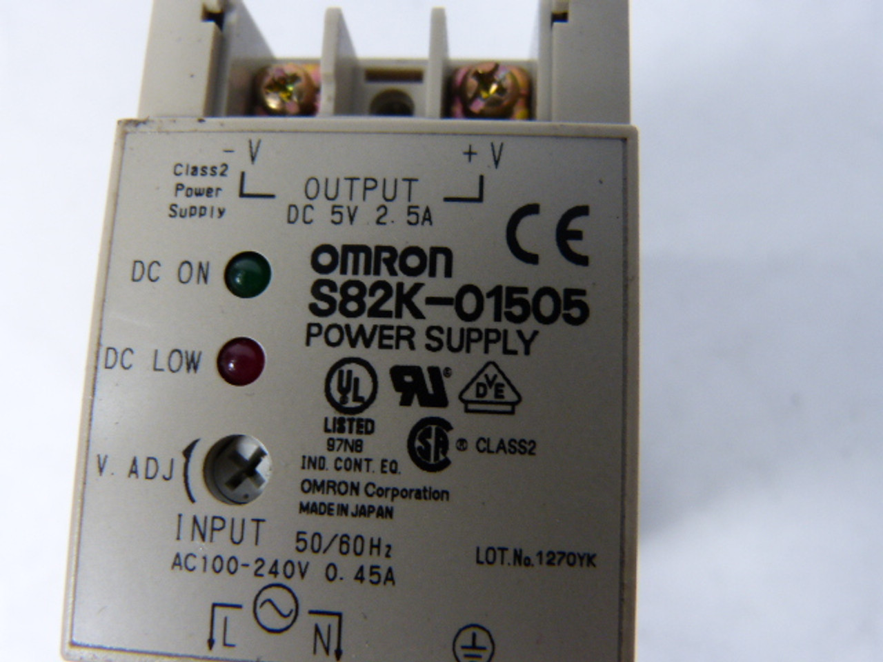 Omron S82k-01505 Switch Mode Power Supply 2.5 Amp 5VDC USED