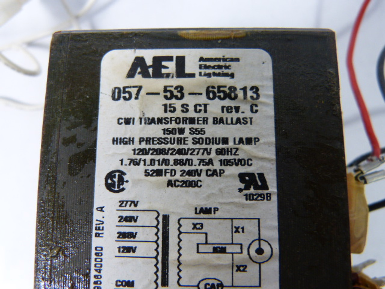 AEL 057-53-65813 Transformer Ballast USED
