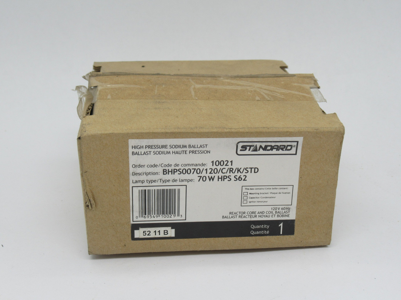 Standard BHPS0070/120/C/R/K/STD High Pressure Ballast 120V 70W 60Hz 1.6A ! NEW !