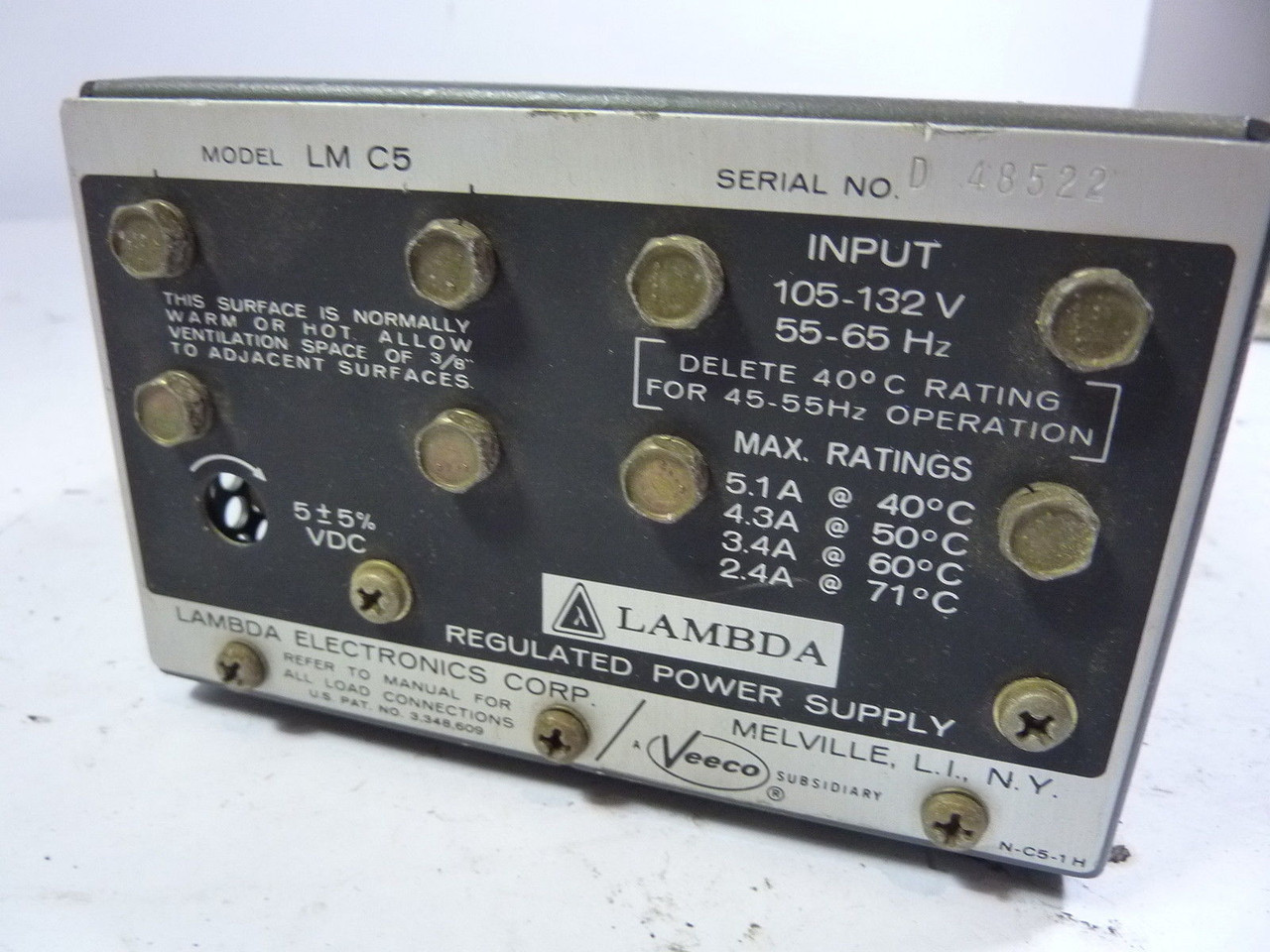 Lambda LM-C5 Power Supply 105-132VAC USED