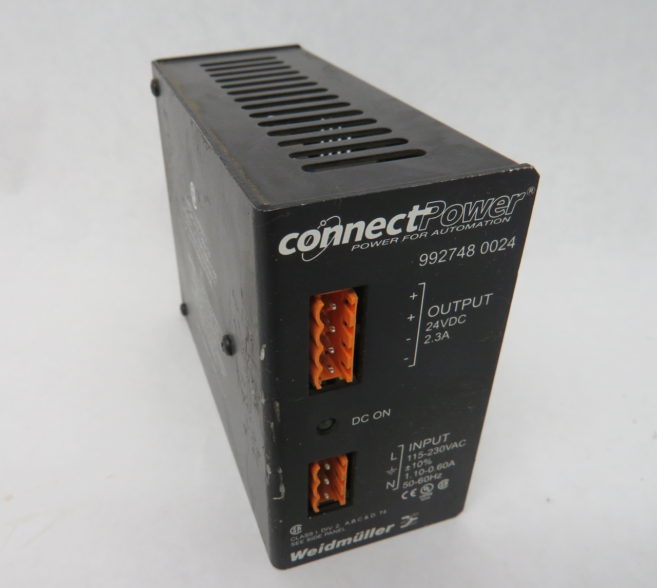Weidmuller 992748-0024 Power Supply Output: 24VDC 2.3A SHELF WEAR USED