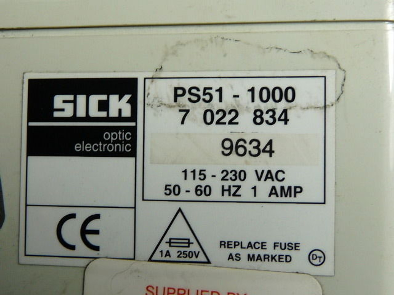 Sick PS51-1000 ISD Power Supply 115-230VAC USED