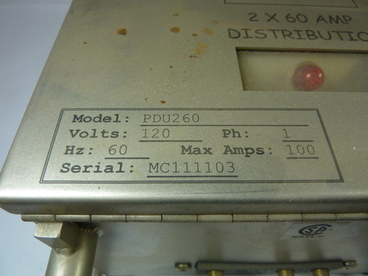 MC Lights PDU260 Amp Box 2x60 120V 1 Phase USED