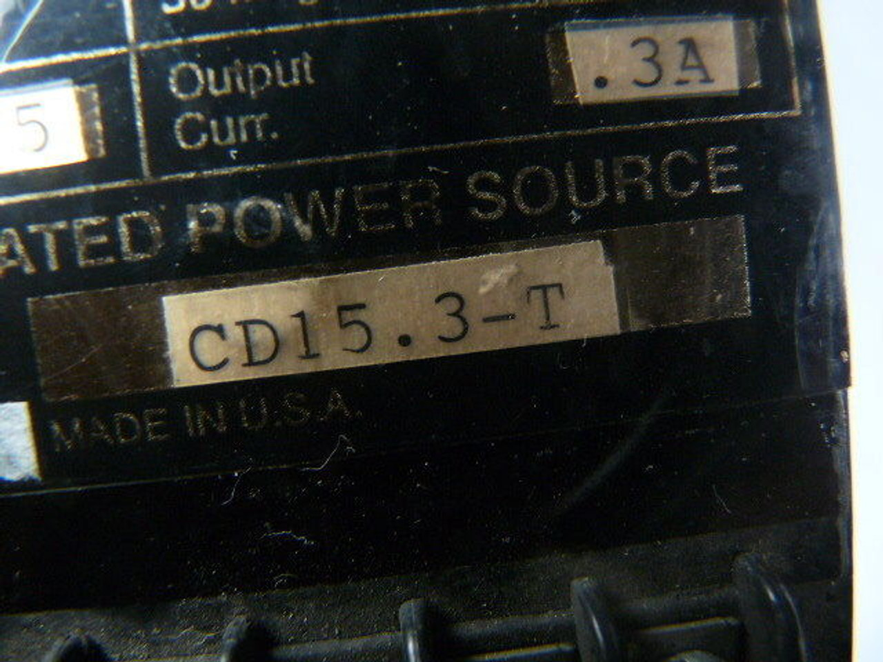 AAK CD15.3-T Regulated Power Source .3A 15VDC USED