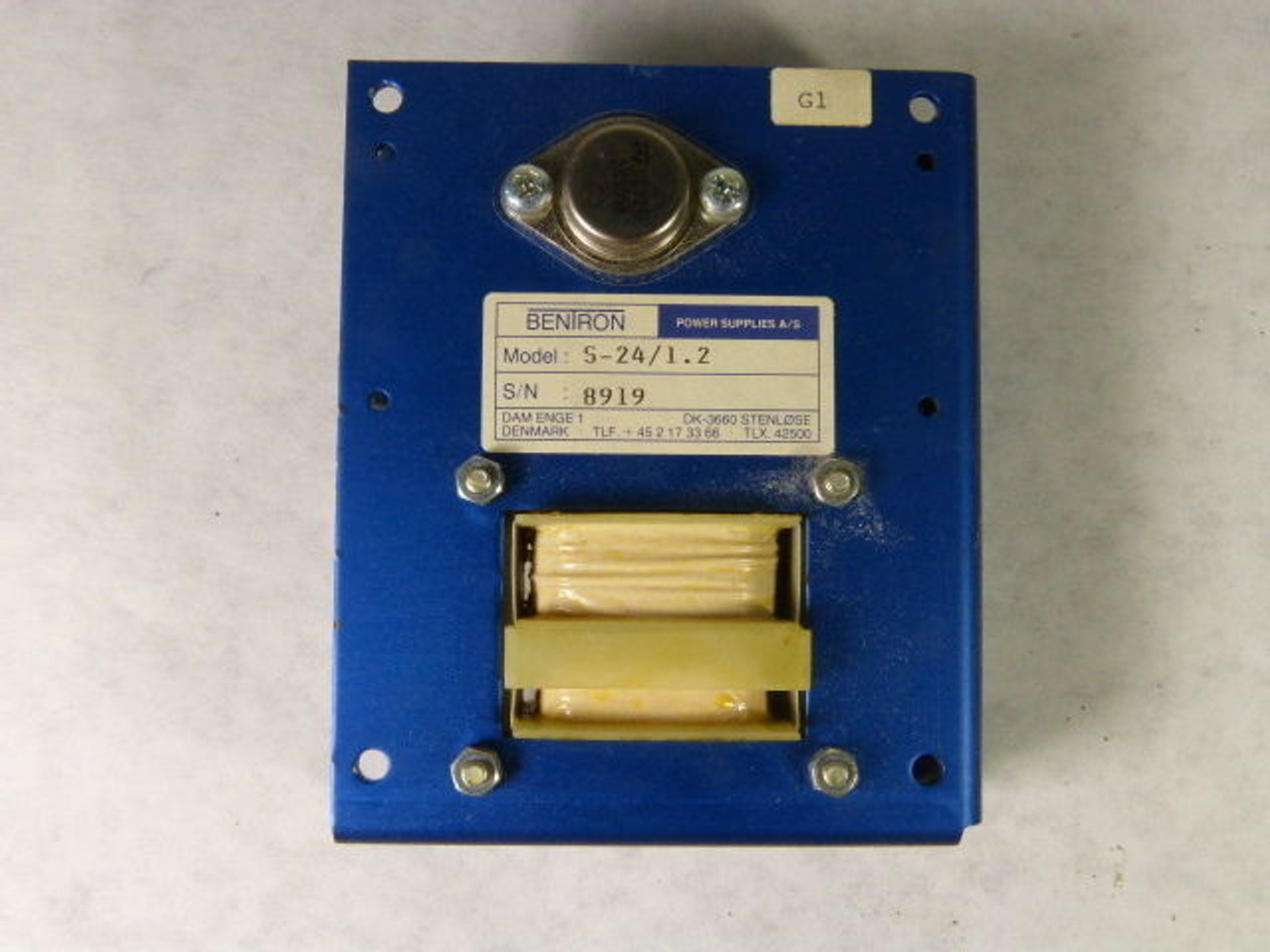 Bentron S-24/1.2 Power Supply 1.2 Amp 115-230VAC USED