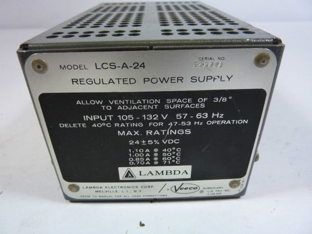 Lambda LCS-A-24 Power Supply 105-132V USED