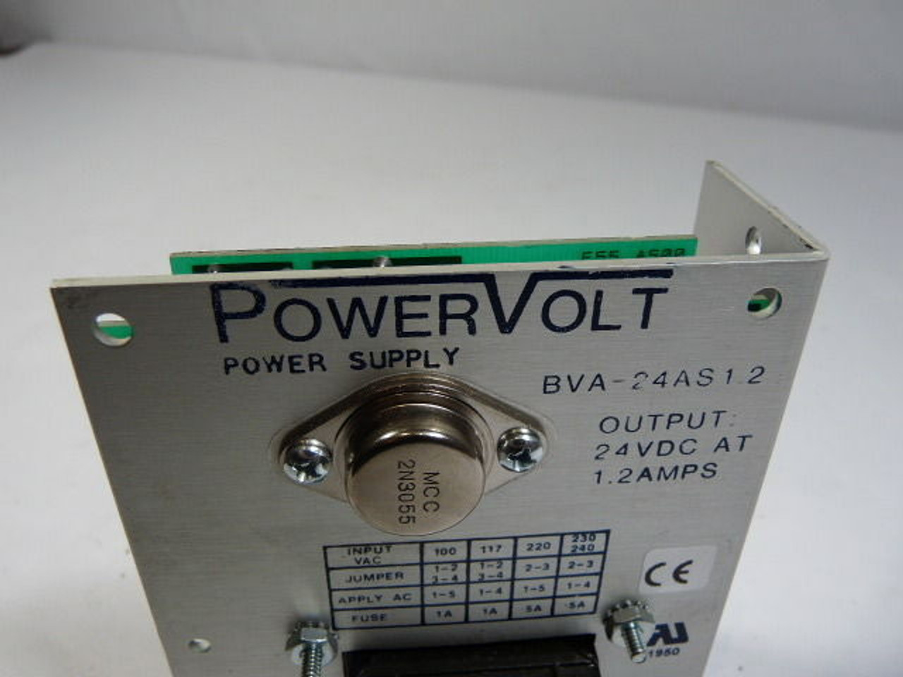 Power Volt BVA-24AS1.2 Power Supply 24VDC 1.2 Amp USED