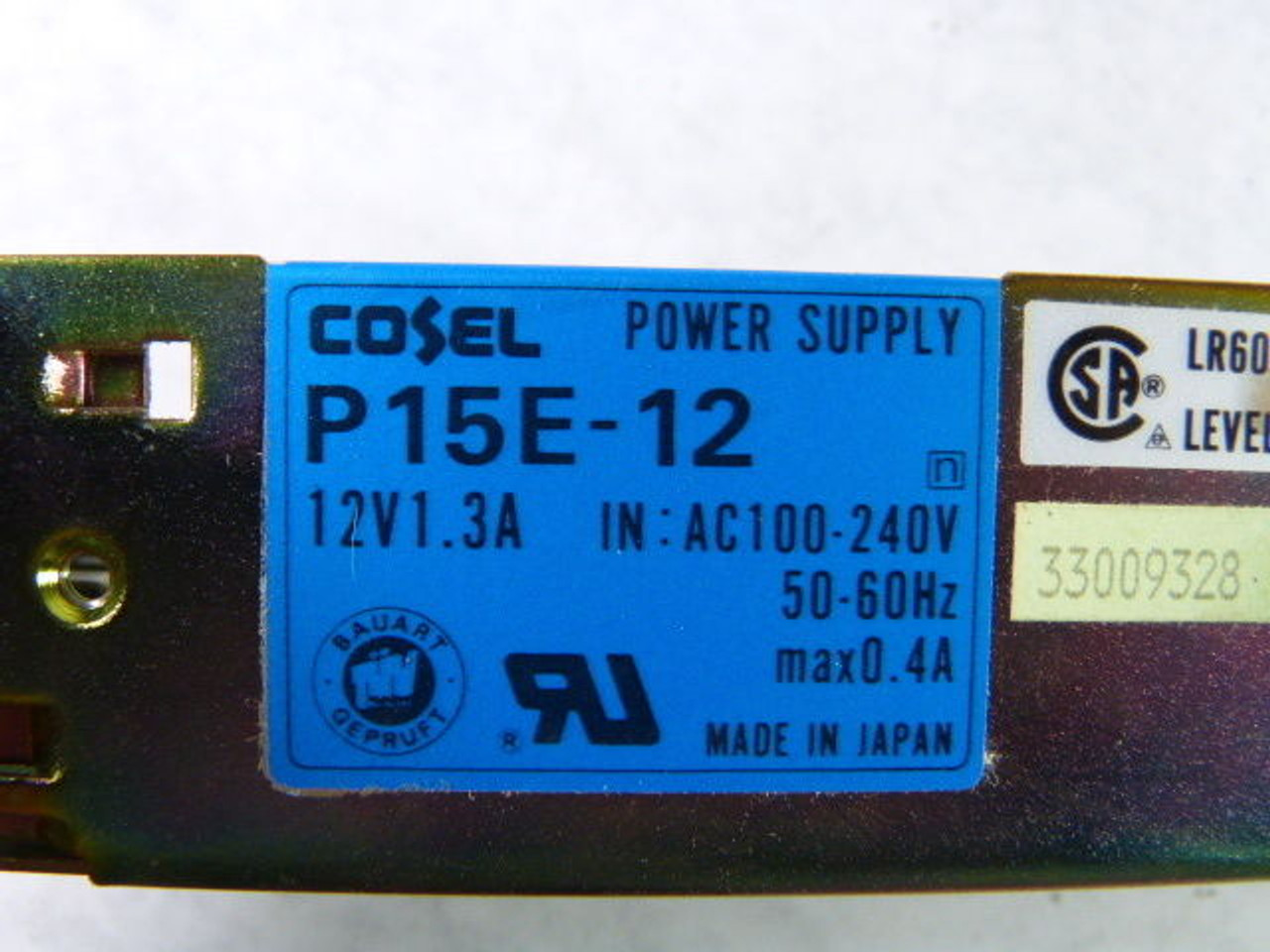 Cosel P15E-12 Power Supply 15.6W 1.3A 12V USED